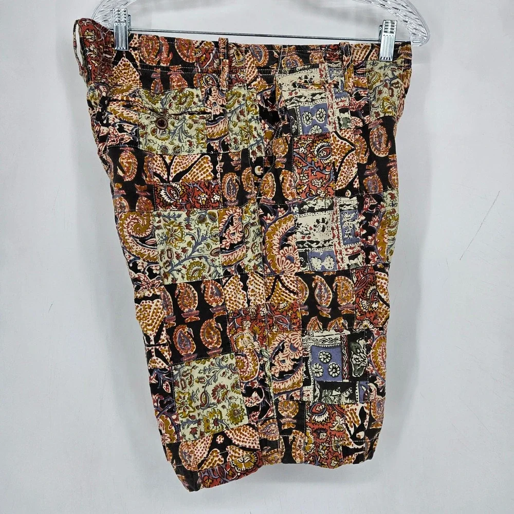 J Crew Shorts Mens 33w Chino Patchwork Paisley Field Casual Preppy Vintage
